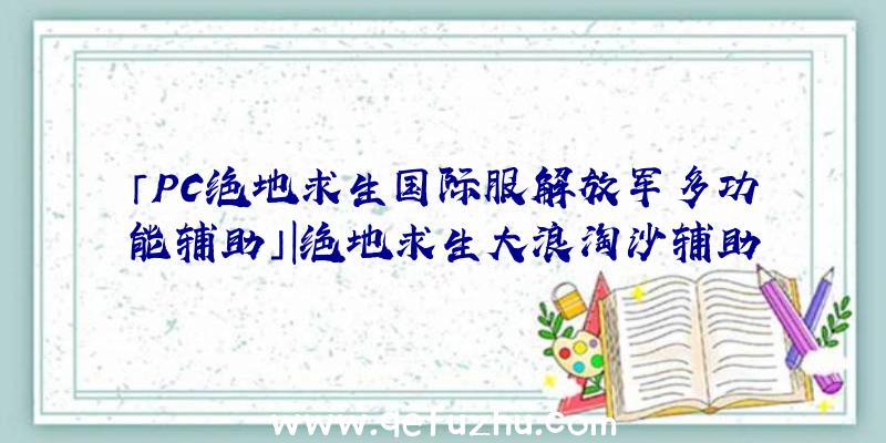 「PC绝地求生国际服解放军多功能辅助」|绝地求生大浪淘沙辅助